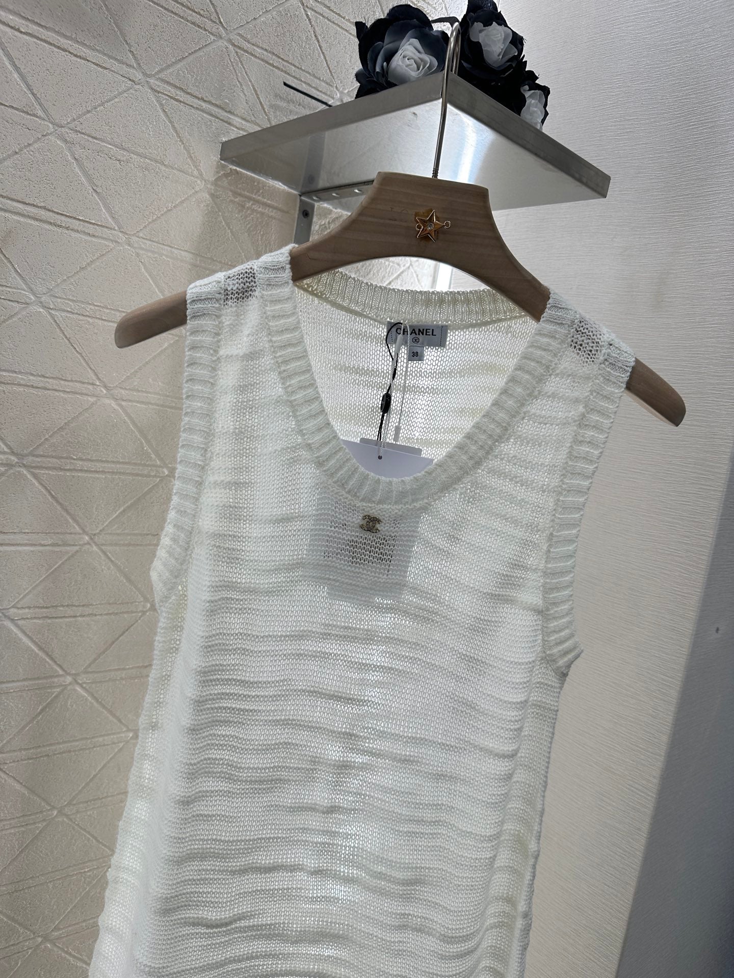 C 2025 neues Produkt Besticktes Strickwestenkleid 