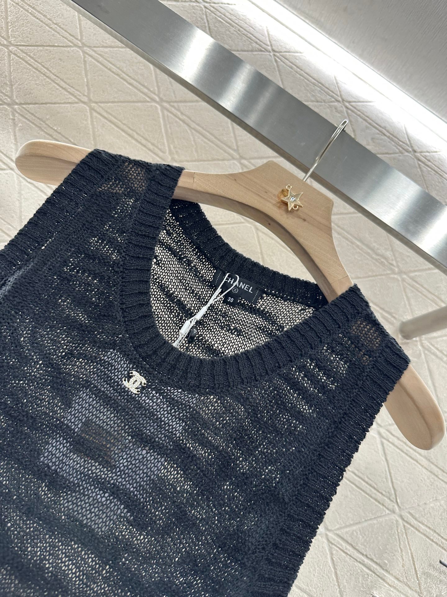 C 2025 new product Embroidered knitted vest dress