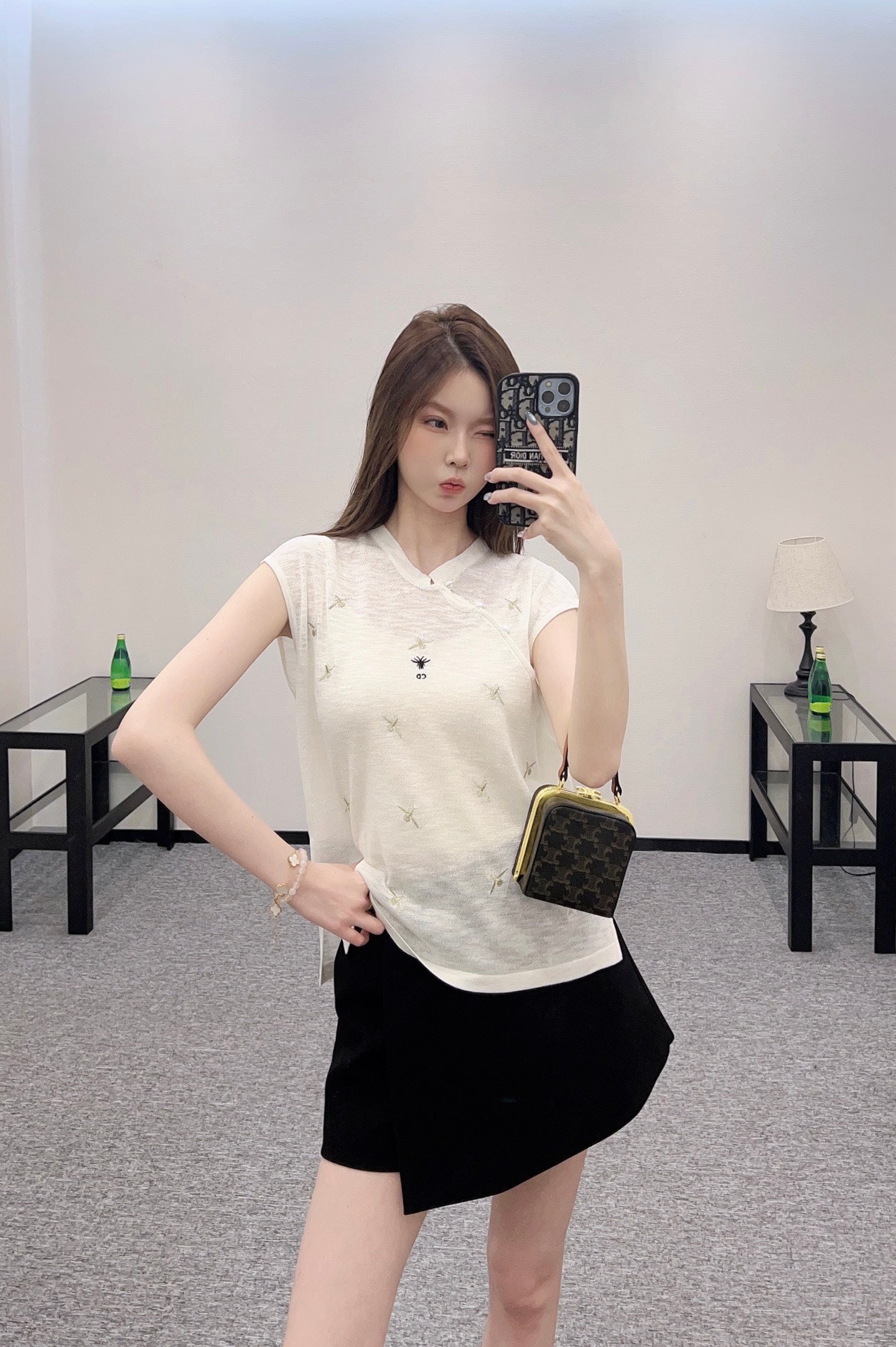 D 2025 new product Embroidered knitted vest