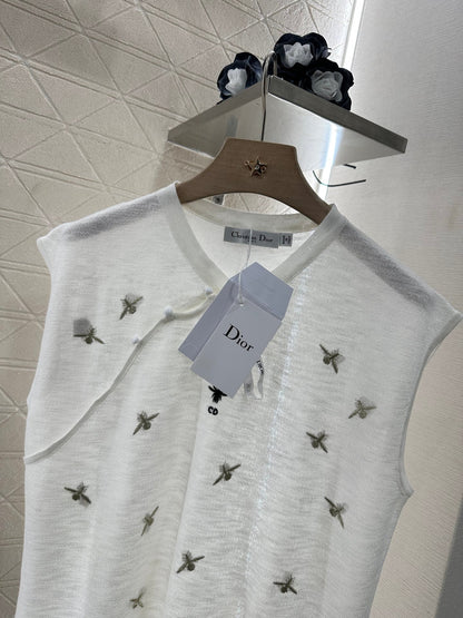 D 2025 new product Embroidered knitted vest