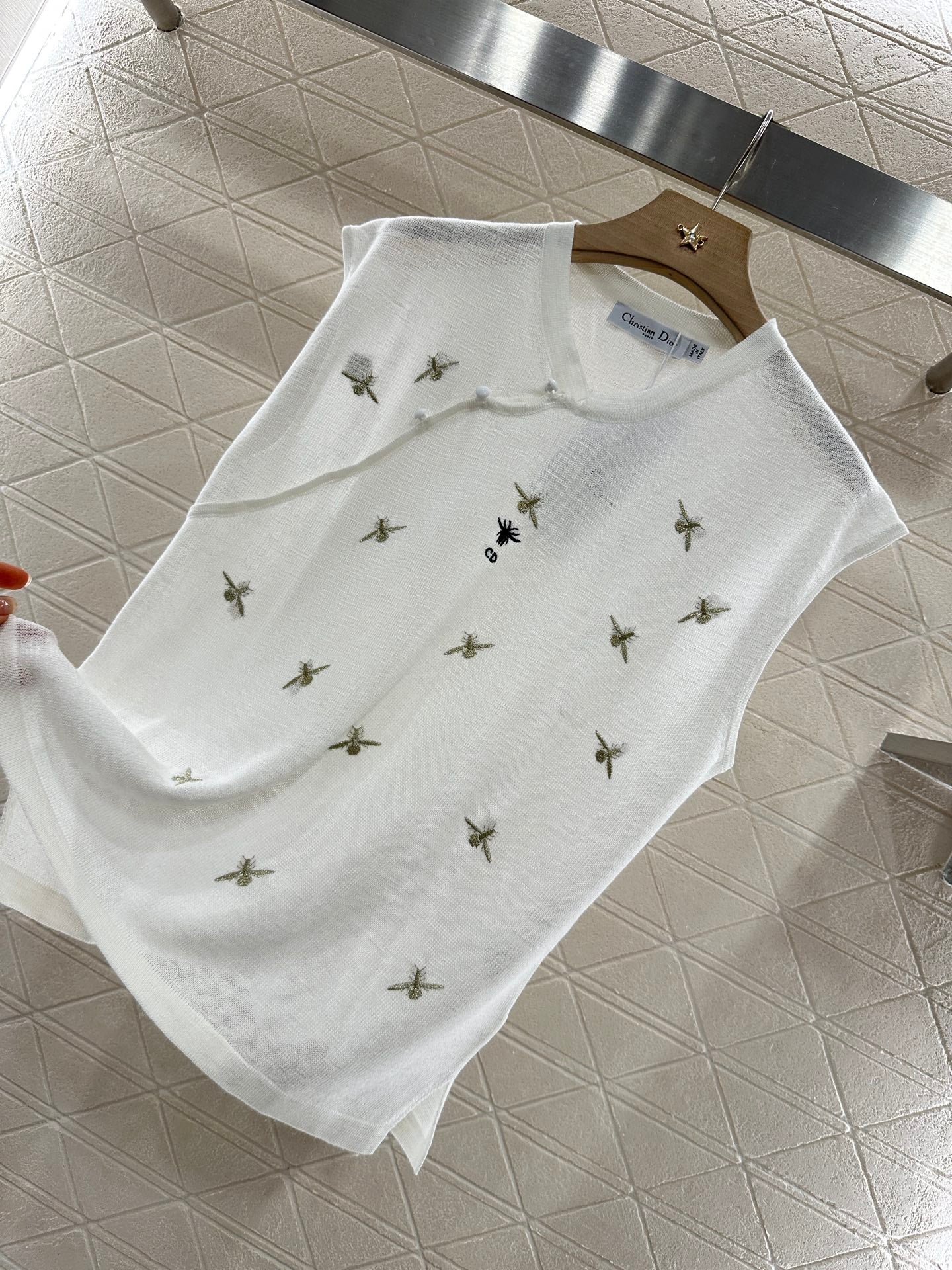 D 2025 new product Embroidered knitted vest