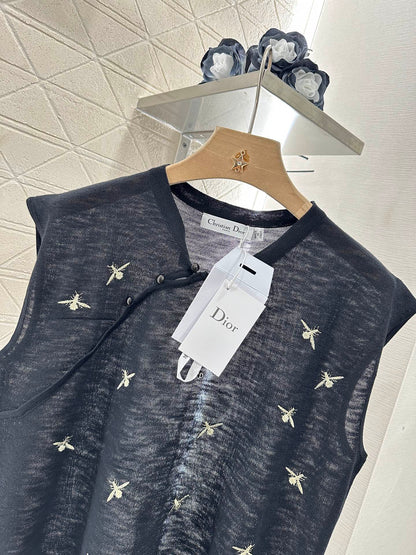 D 2025 neues Produkt Bestickte Strickweste 