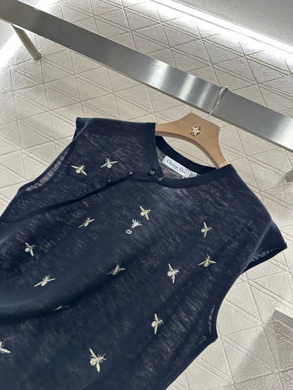 D 2025 neues Produkt Bestickte Strickweste 