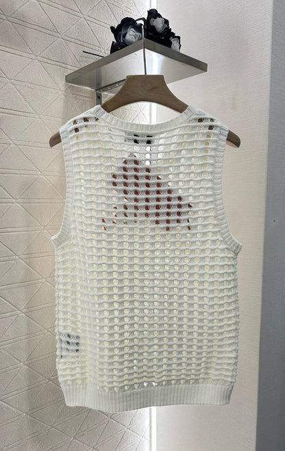M 2025 new product Hollow knitted vest