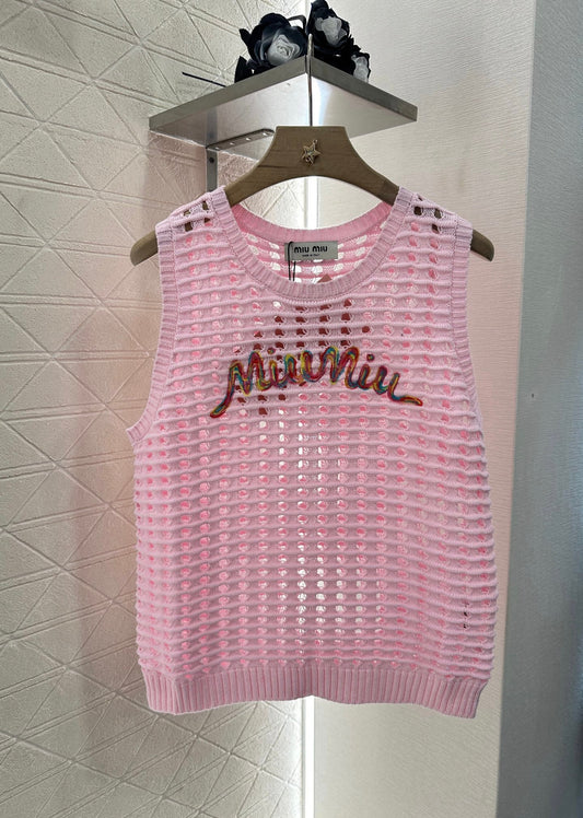 M 2025 new product Hollow knitted vest