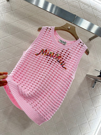 M 2025 new product Hollow knitted vest