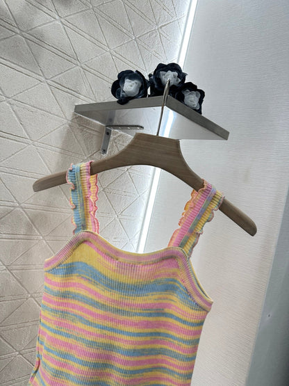 C 2025 new product Striped knitted vest