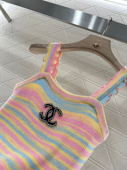 C 2025 new product Striped knitted vest