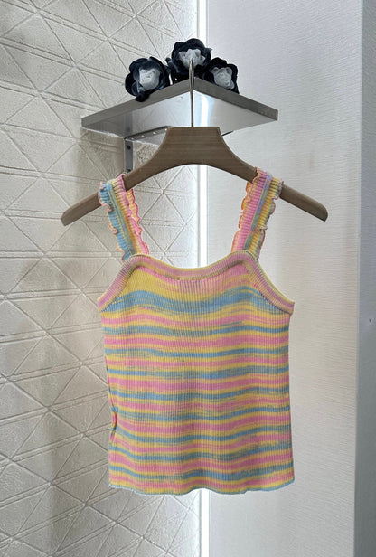 C 2025 new product Striped knitted vest