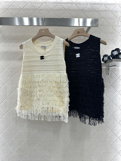 C 2025 new product Tassel knitted vest