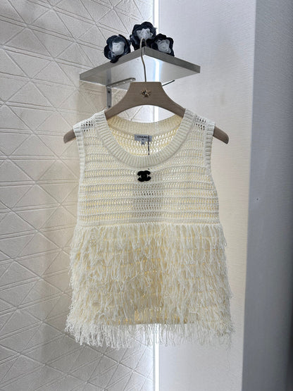 C 2025 new product Tassel knitted vest