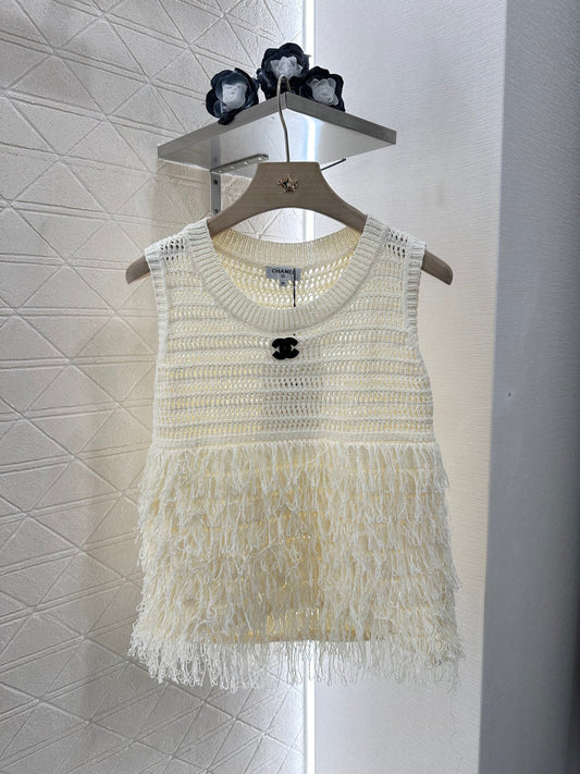 C 2025 new product Tassel knitted vest