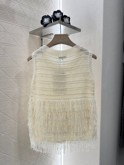C 2025 new product Tassel knitted vest