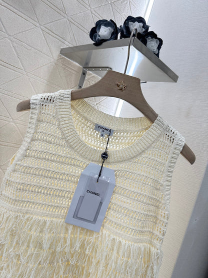 C 2025 new product Tassel knitted vest