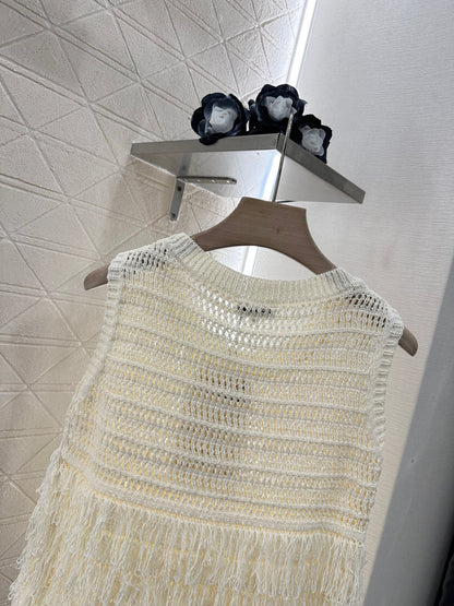 C 2025 new product Tassel knitted vest
