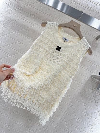 C 2025 new product Tassel knitted vest
