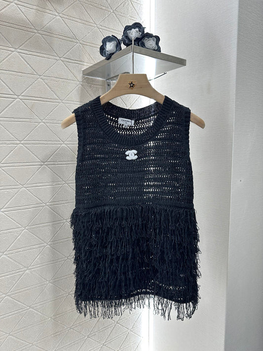 C 2025 new product Tassel knitted vest