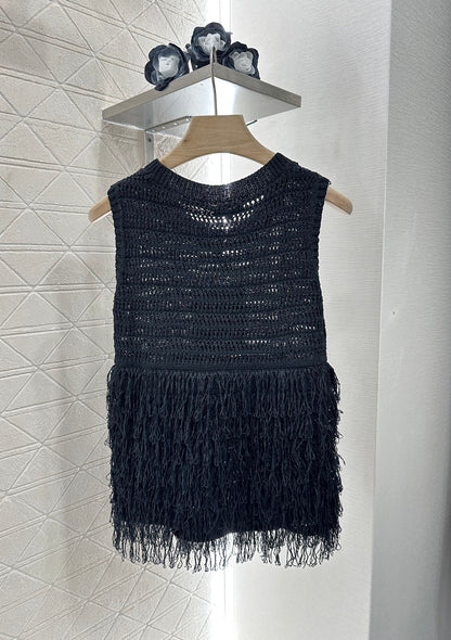 C 2025 new product Tassel knitted vest