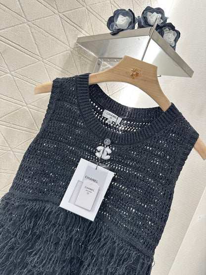 C 2025 new product Tassel knitted vest