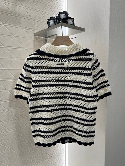 M 2025 new product Short-sleeved cardigan and skirt set