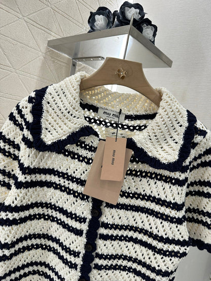 M 2025 new product Short-sleeved cardigan and skirt set