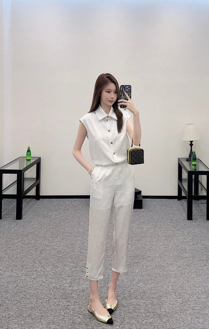 C 2025 new product Cropped pants suit