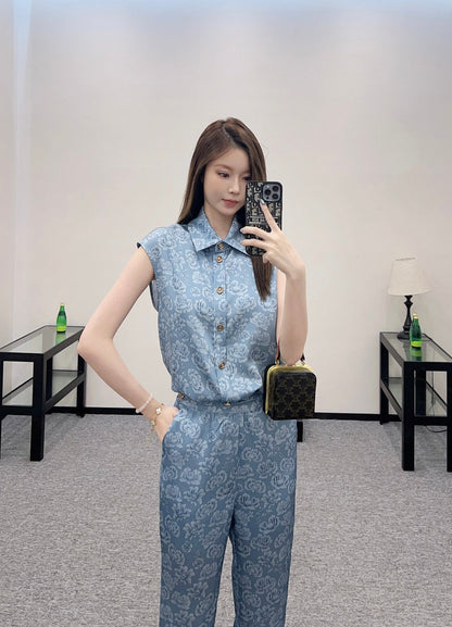 C 2025 new product Cropped pants suit