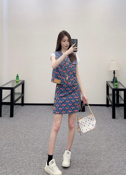 L 2025 new products Vest and skirt set