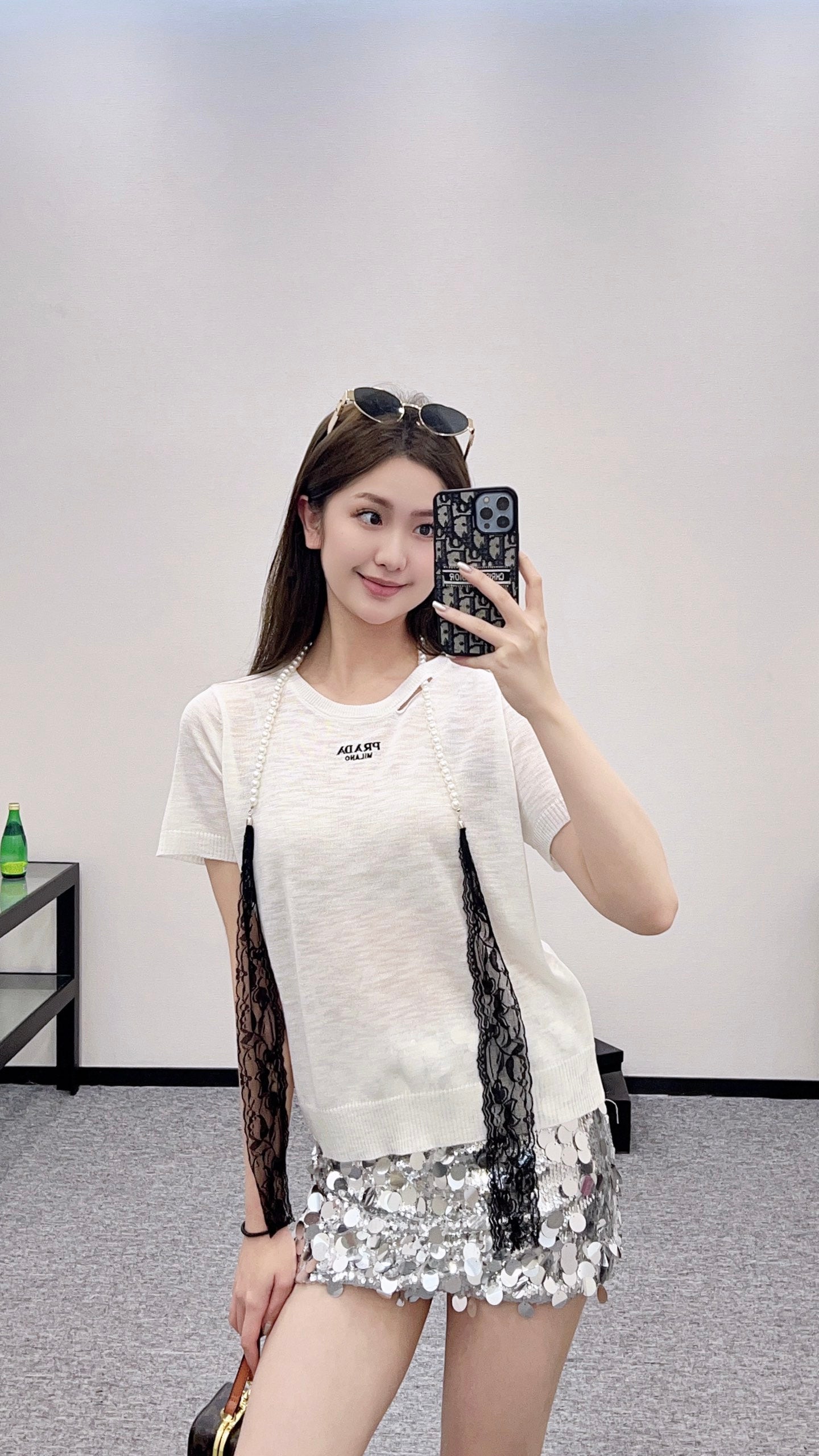 P 2025 new product Lace knitted short sleeves