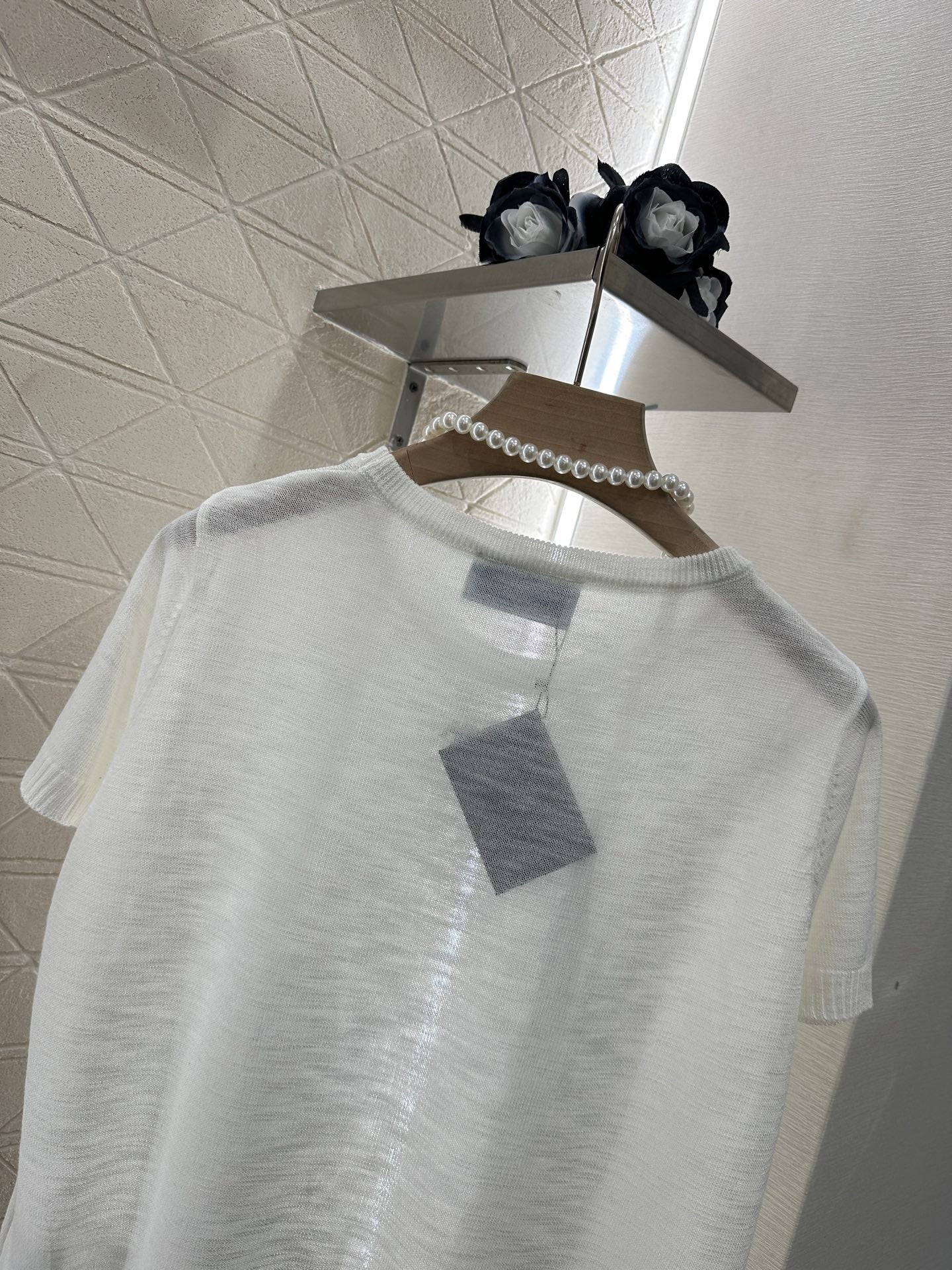P 2025 new product Lace knitted short sleeves