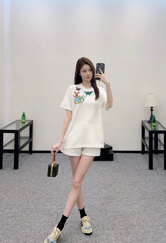 L 2025 new products Cartoon knitted top