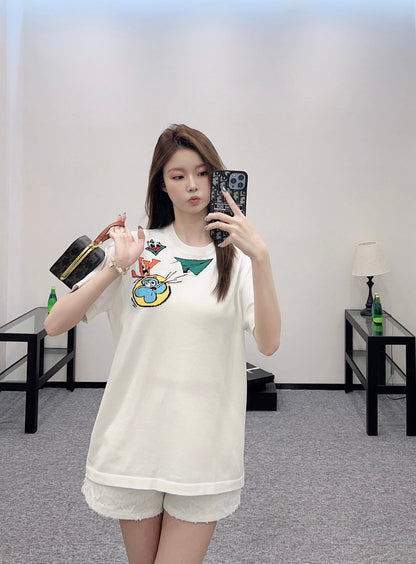 L 2025 new products Cartoon knitted top