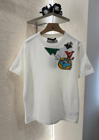 L 2025 new products Cartoon knitted top