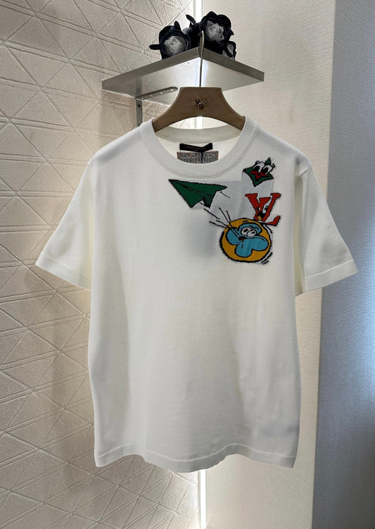 L 2025 new products Cartoon knitted top