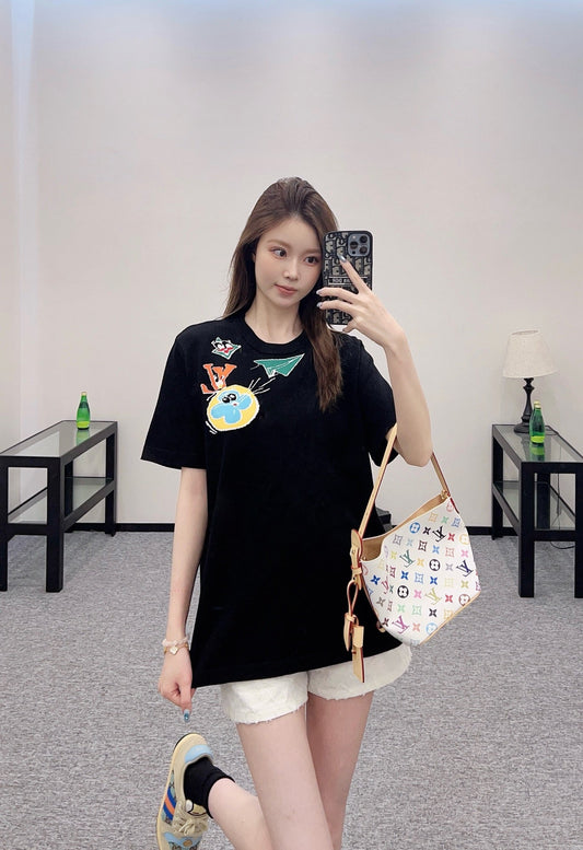 L 2025 new products Cartoon knitted top