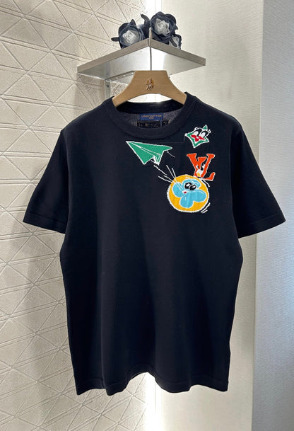 L 2025 new products Cartoon knitted top