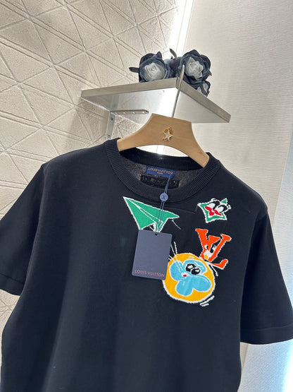 L 2025 new products Cartoon knitted top