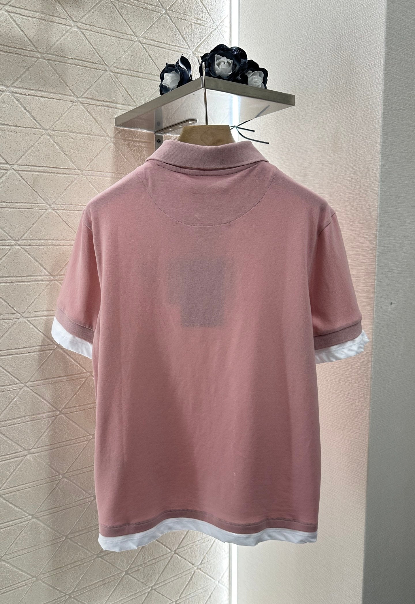 P 2025 new product Fake two-piece 𝑝𝑜𝑙𝑜 shirt