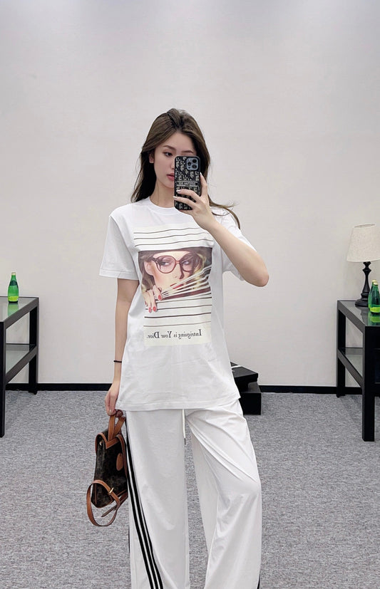 D 2025 new product Printed round neck