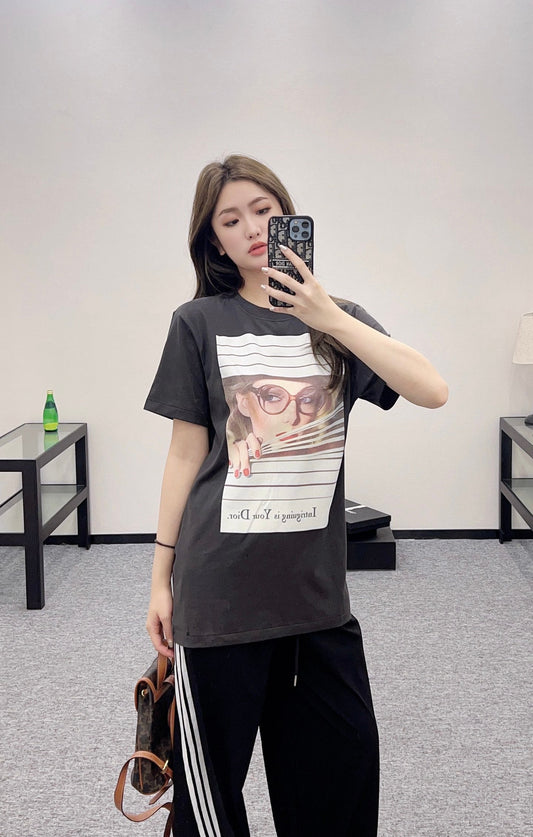 D  2025 new product Printed round neck
