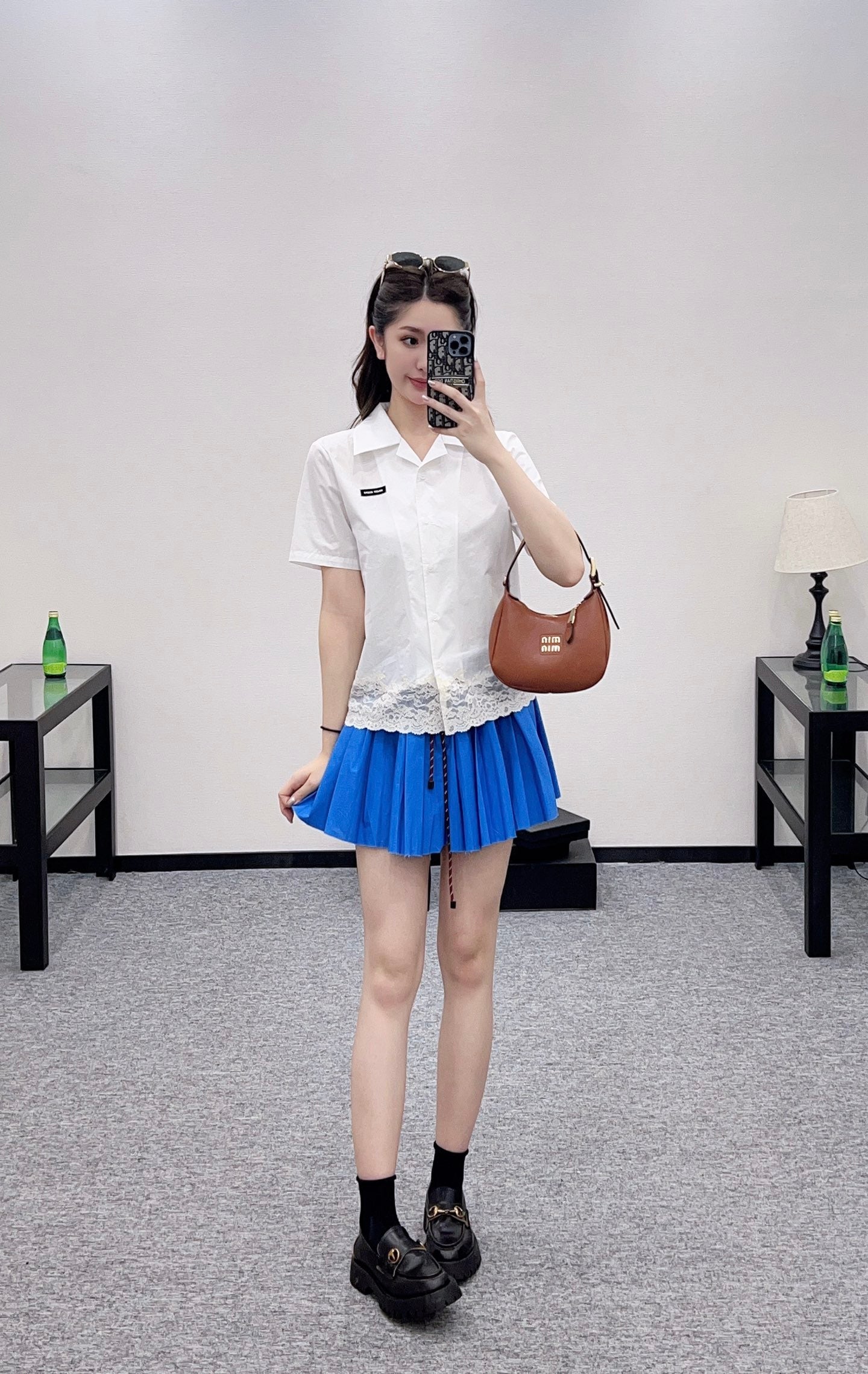M  2025 new product Lace embroidered shirt