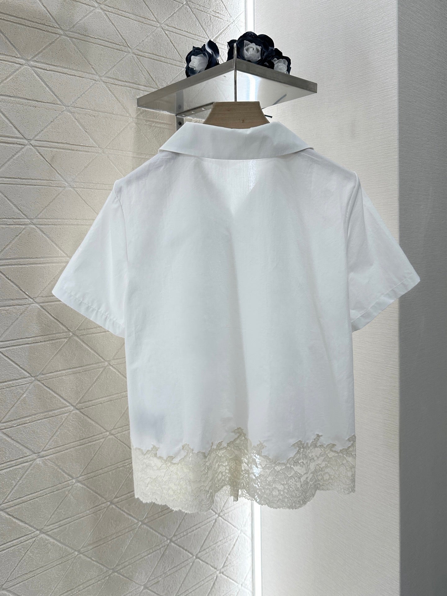 M  2025 new product Lace embroidered shirt