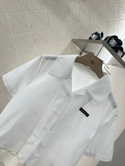 M  2025 new product Lace embroidered shirt