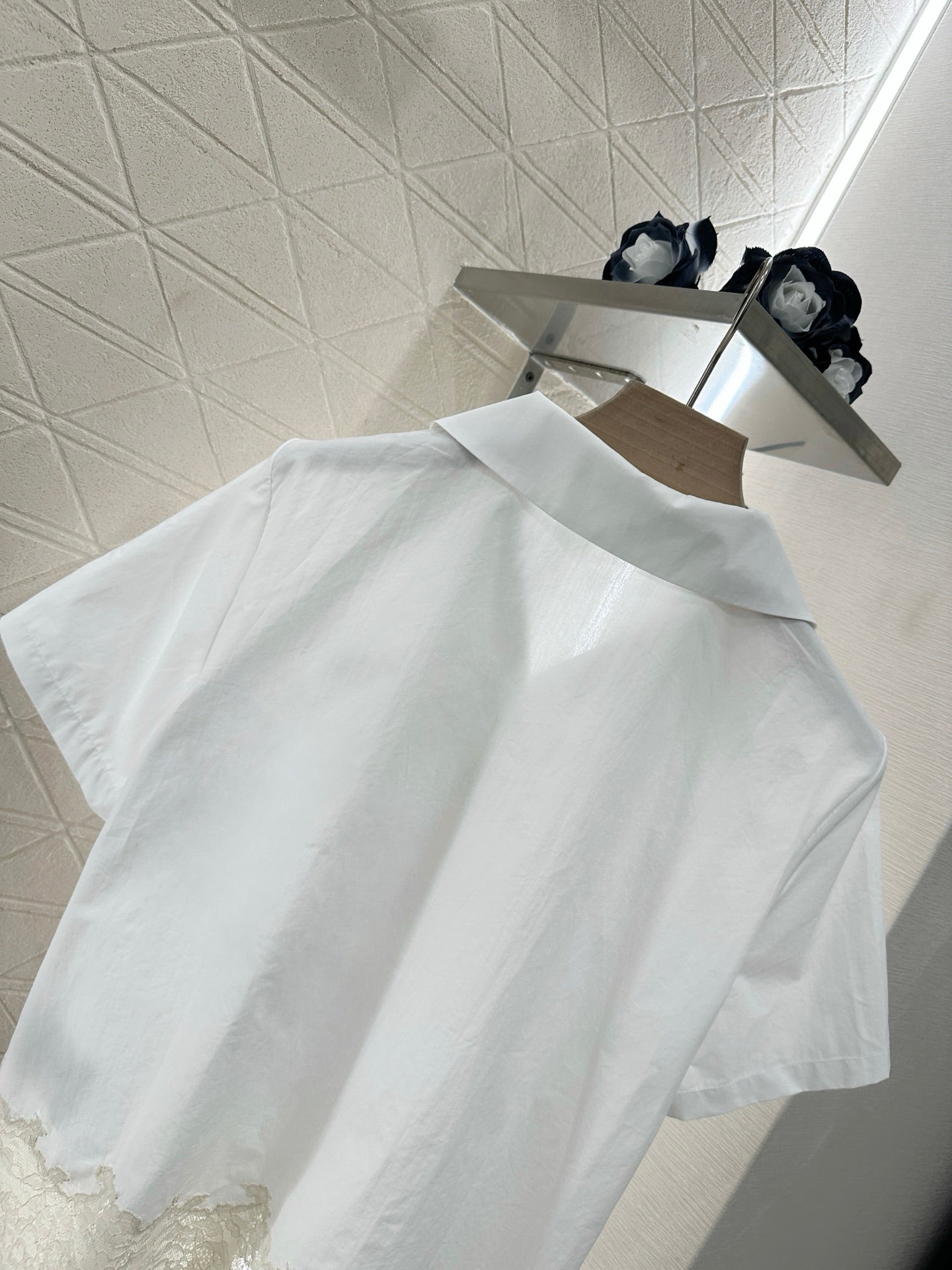 M  2025 new product Lace embroidered shirt