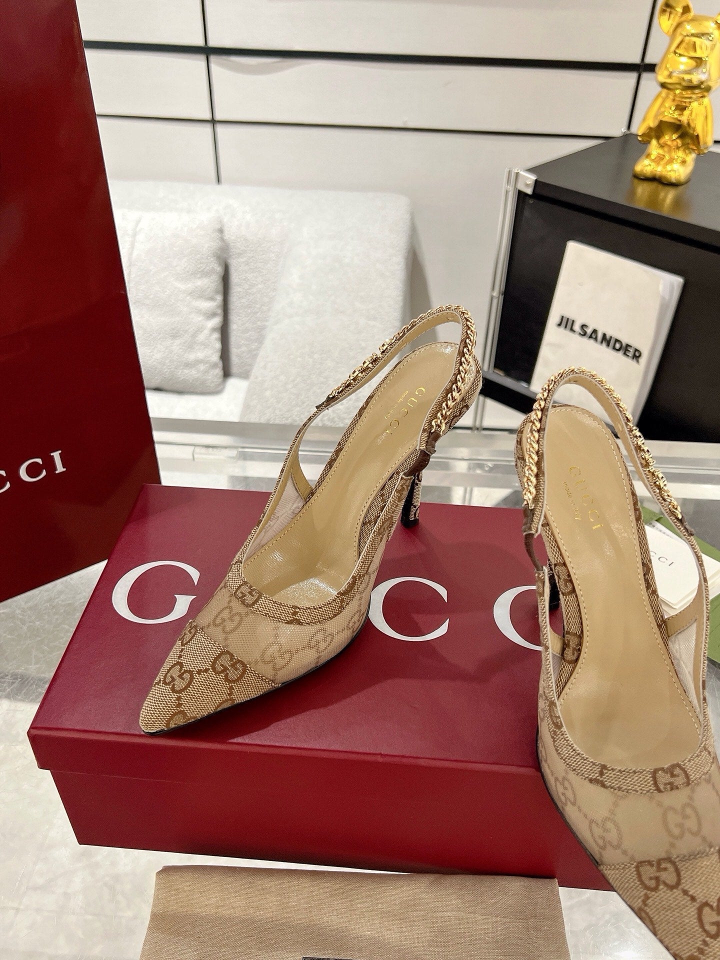 G  New Chain High Heel Sandals