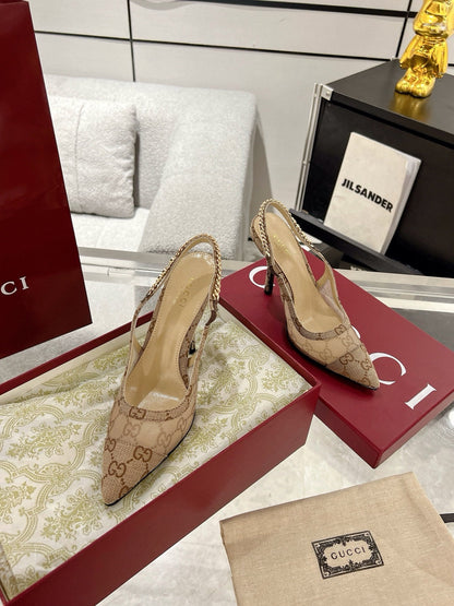 G  New Chain High Heel Sandals