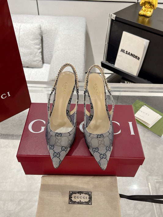 G New Chain High Heel Sandals