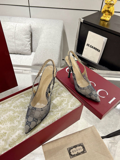 G New Chain High Heel Sandals