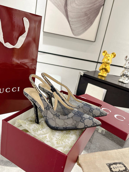 G New Chain High Heel Sandals