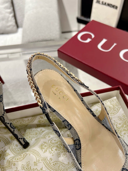 G New Chain High Heel Sandals
